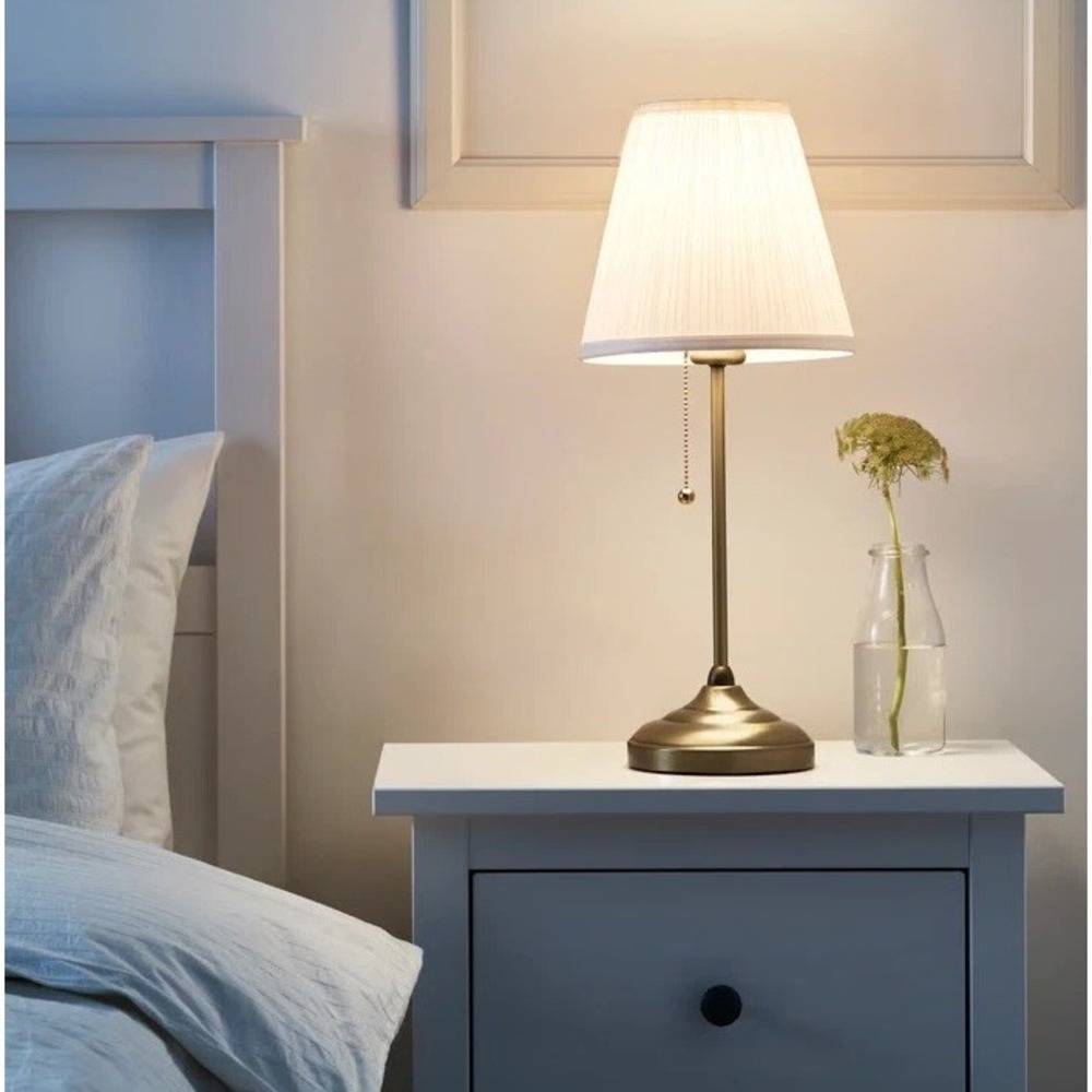 IKEA ARSTID Table Lamp, Brass/White, 22"  - FREE SHIPPING - Number #803.213.80